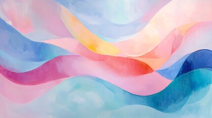 Abstract watercolor waves