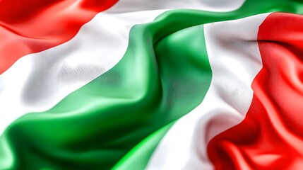 Italian Flag Draped Fabric Green White Red National Symbol wave silk rich Italy waves image photo   