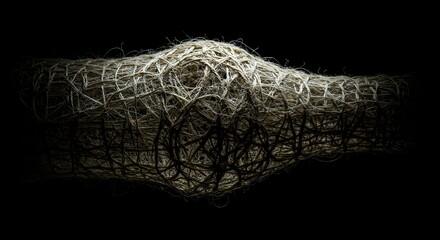 Closeup of a Textured Natural Fiber Material