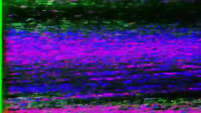 Abstract Glitch Noise Distortion Loop with Green Screen &ndash; Digital Static Background Animation for Tech and Cyberpunk Videos

