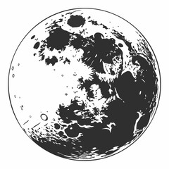 Moon design vector white background