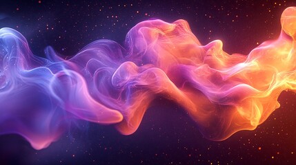 Abstract pattern formed by colored smoke