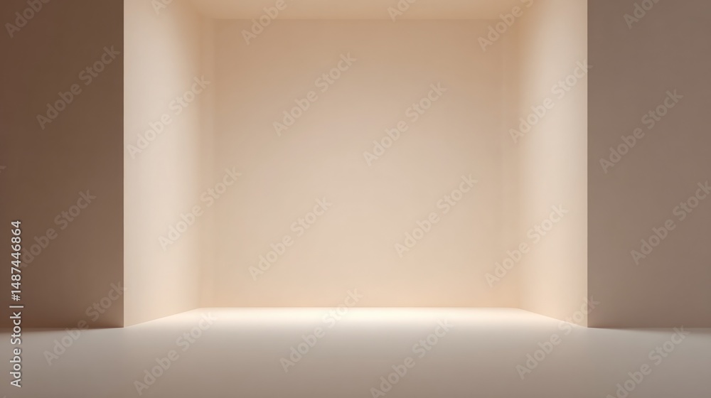 Poster minimalistic empty stage with clean spacious design devoid of human presence