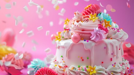 Indulge in Sweet Celebrations with Children's Day Cake Backgrounds! These delightful visuals bring the magic of childhood to life through whimsical cake designs, vibrant colors, and playful details. P