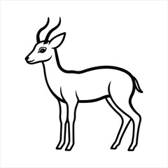 Antelope silhouette vector