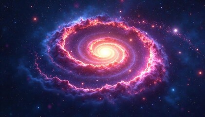 Obraz premium Breathtaking image of a spiral galaxy swirling in the vast cosmos, showcasing vibrant colors and intricate details , bright, beautiful