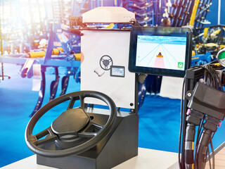 Steering wheel for operating agricultural machine