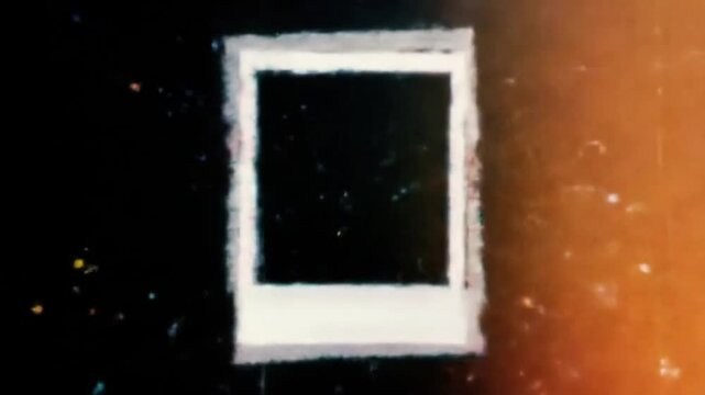 Polaroid Camera Effect with Distorted Flash and Film Pop &ndash; Analog Photo Frame Overlay Loop for Vintage Video Edits

