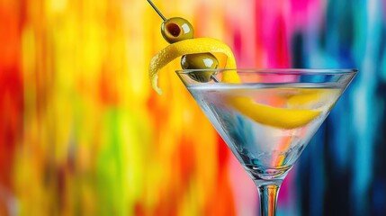 Colorful Martini Cocktail
