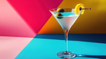 Colorful Martini Cocktail