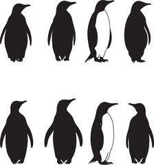 Naklejka premium set of penguins