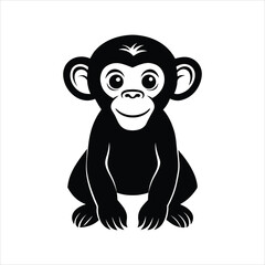 Fototapeta premium vector illustration of a Chimpanzee