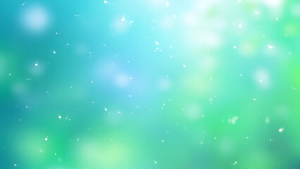 Obraz premium Abstract Teal and Green Nature Background with Sparkling Lights