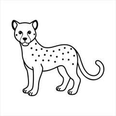 vector illustration of cartoon Cheetah
