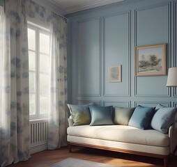 open bright interior with soft lines and 