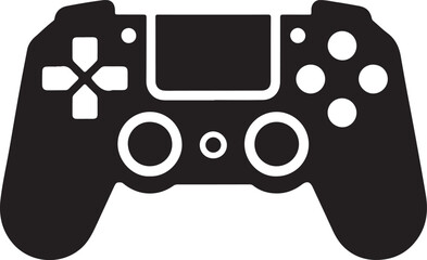 Obraz premium Video game controller Silhouette vector, Gamepad vector icon illustration