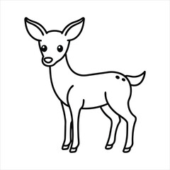 deer silhouette vector illustration