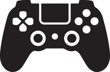 Video game controller Silhouette vector, Gamepad vector icon illustration