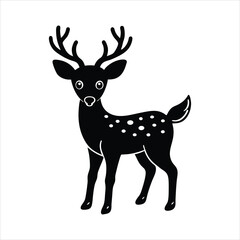 Naklejka premium deer silhouette vector illustration
