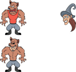 spooky abstract cartoon character illustration