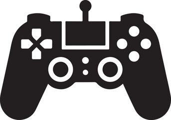Video game controller Silhouette vector, Gamepad vector icon illustration