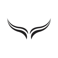 Obraz premium Abstract Horns Graphic: Minimalist horns graphic featuring two curved lines with elegant aesthetics in the shape of a horn. 