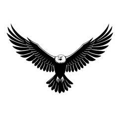Obraz premium Majestic Eagle Spreading Wings: A powerful illustration of an eagle, its wings fully outstretched in a symbol of freedom and strength. It embodies the spirit of soaring above challenges.