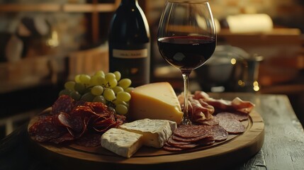 Charcuterie and Wine Setup