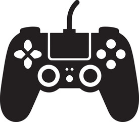 Video game controller Silhouette vector, Gamepad vector icon illustration