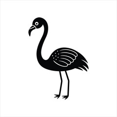 flamingo silhouette vector