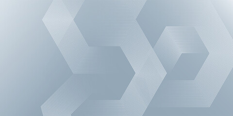 Fototapeta premium White abstract background with dynamic wavy hexagon texture. suitable for wallpaper simple
