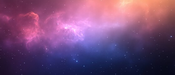 Fototapeta premium Cosmic space background with vibrant nebula clouds and twinkling stars in deep universe colors, perfect for sci-fi themes and space exploration graphics.
