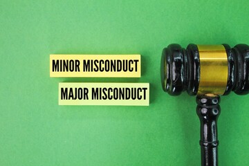 Hammer the judge with the words major and minor misconduct. Insubordination, · Disobedience,...