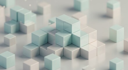 Obraz premium Futuristic Cube Pattern High Definition Seamless Geometric Design for Digital Art