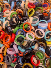 natural crystal rings in assortment

