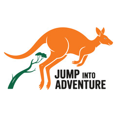 A silhouette of kangaroo vector on a white background