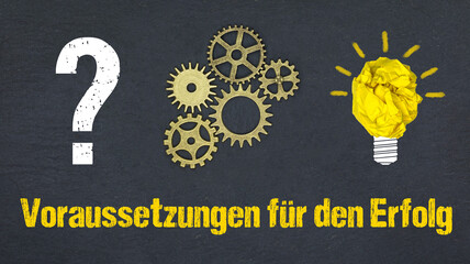 Voraussetzungen für den Erfolg