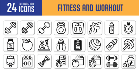 workout illustration set with modern style