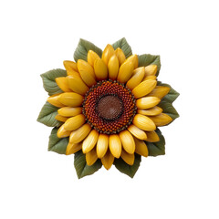 Exquisite Polymer Clay Sunflower Brooch - Detailed Craft Flower