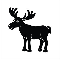 Moose silhouette vector illustration