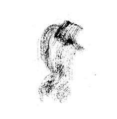 Light swirling ink stroke with minimal texture and graceful motion.