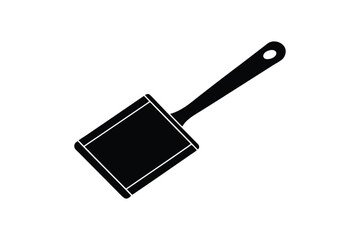 Silhouette art illustration of a bench scraper.eps