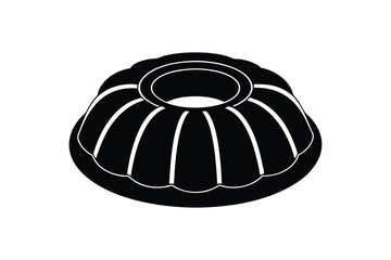 Silhouette art illustration of a bundt cake pan.eps