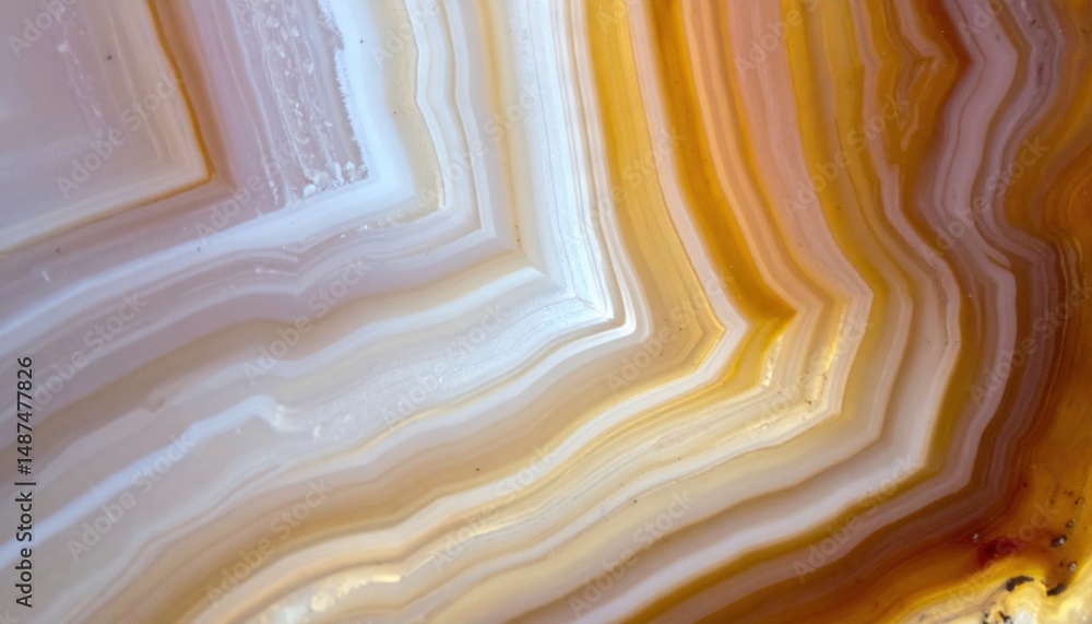 Poster exploring the beauty of agate patterns natural settings abstract imagery close-up views geology conc