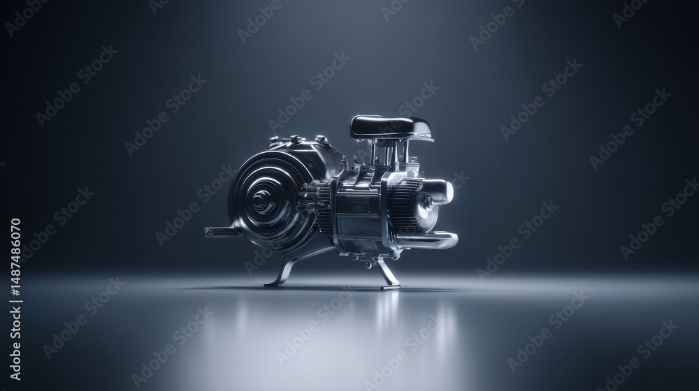 Aufkleber a high-resolution image of a modern engine showcasing intricate design elements.