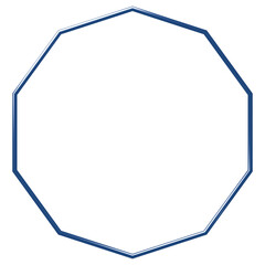 3D素材_金属のフレーム_青