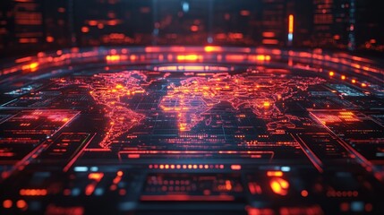 Digital world map interface