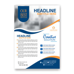 modern business flyer design template vector