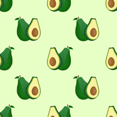 Avocado pattern geometric seamless. fresh avocados pattern.