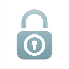 Simple representation of a secure padlock with rounded edges and gradient